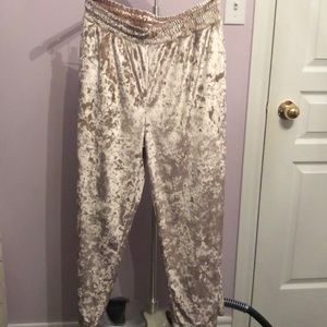 Velvet Wide Leg Pants